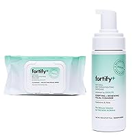 Foaming Cleanser and Facial Wipes Bundle - Deep Clean, Purifying, and Protecting - Hyaluronic Acid, Aloe, and Zeolite - Vegan, Cruelty/Alcohol Free - Made in Korea