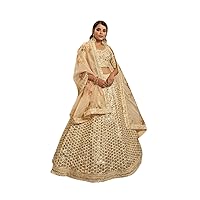 Indian designer girlish Party festival Thread & Sequin Silk Lehenga Choli floral printed Organza Dupatta Dress 2192