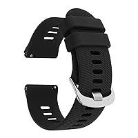 TIESOME Silicone Rubber Watch Bands, Silver Stainless Steel Buckle, Quick Release, 18mm 20mm 22mm Smartwatches Bands for Men and Women Waterproof Sport Watchbands