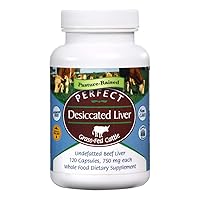 Perfect Supplements – Perfect Desiccated Liver – 120 Capsules – Undefatted Beef Liver – Natural Source of Protein, Iron, Vitamins A & B – 2 Pack