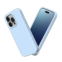 RhinoShield Case Compatible with [iPhone 15 Pro Max] | SolidSuit - Shock Absorbent Slim Design Protective Cover with Premium Matte Finish 3.5M / 11ft Drop Protection - Glacier Blue