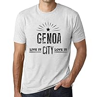 Men's Graphic T-Shirt Live It Love It Genoa Eco-Friendly Limited Edition Short Sleeve Tee-Shirt Vintage Birthday
