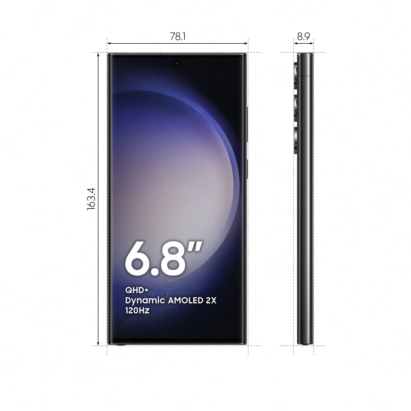 SAMSUNG Galaxy S23 Ultra 5G SM-S918B/DS 512GB 12GB RAM, 200 MP Camera, Factory Unlocked, NGP Wireless Charger Included – Phantom Black