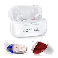 Rechargeable Hearing Aids for Seniors with Noise Cancelling, 16-Channels & 4 Modes OTC Hearing Amplifier, Comfort Invisible In-Ear Device with Charging Case