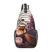Aromatherapy Spa Cross Chest Bag Crossbody Backpack for Women Men Sling Bag Travel Hiking Daypack