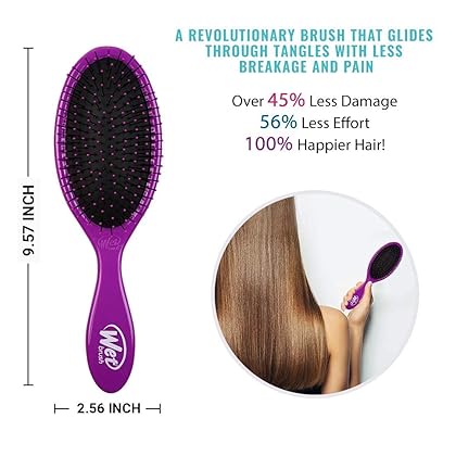 Wet Brush Pro Detangle Hair Brush, Metallic Purple