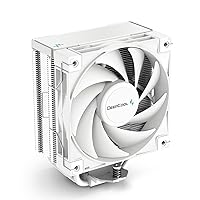 DeepCool AK400 WH White CPU Air Cooler 220w TDP Single-Tower 6mm x 4 Copper Heatpipes All-White CPU Cooler with PWM 120mm FDB Fan 66.47 CFM Airflow for Intel LGA 1700/1200/1151/1150/1155 AMD AM5/AM4