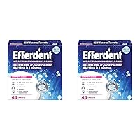 Efferdent Denture Cleanser Tablets, Complete Clean, Cleanser for Retainer and Dental Appliances, 44 Tablets (Pack of 2)
