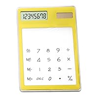 Reasonable Layout Calculator Clear LCD Display Transparent Durable Solar Power Supply 8-Digit Abs Plastic Comfortable Hand Feel Ideal for Home School Yellow