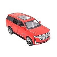 Scale Model Vehicles 1:32 for Cadillac Escalade SUV Scale Model Car Sound and Light Pull-Back Toy Car Die-cast Vehicle Red Diecast Model