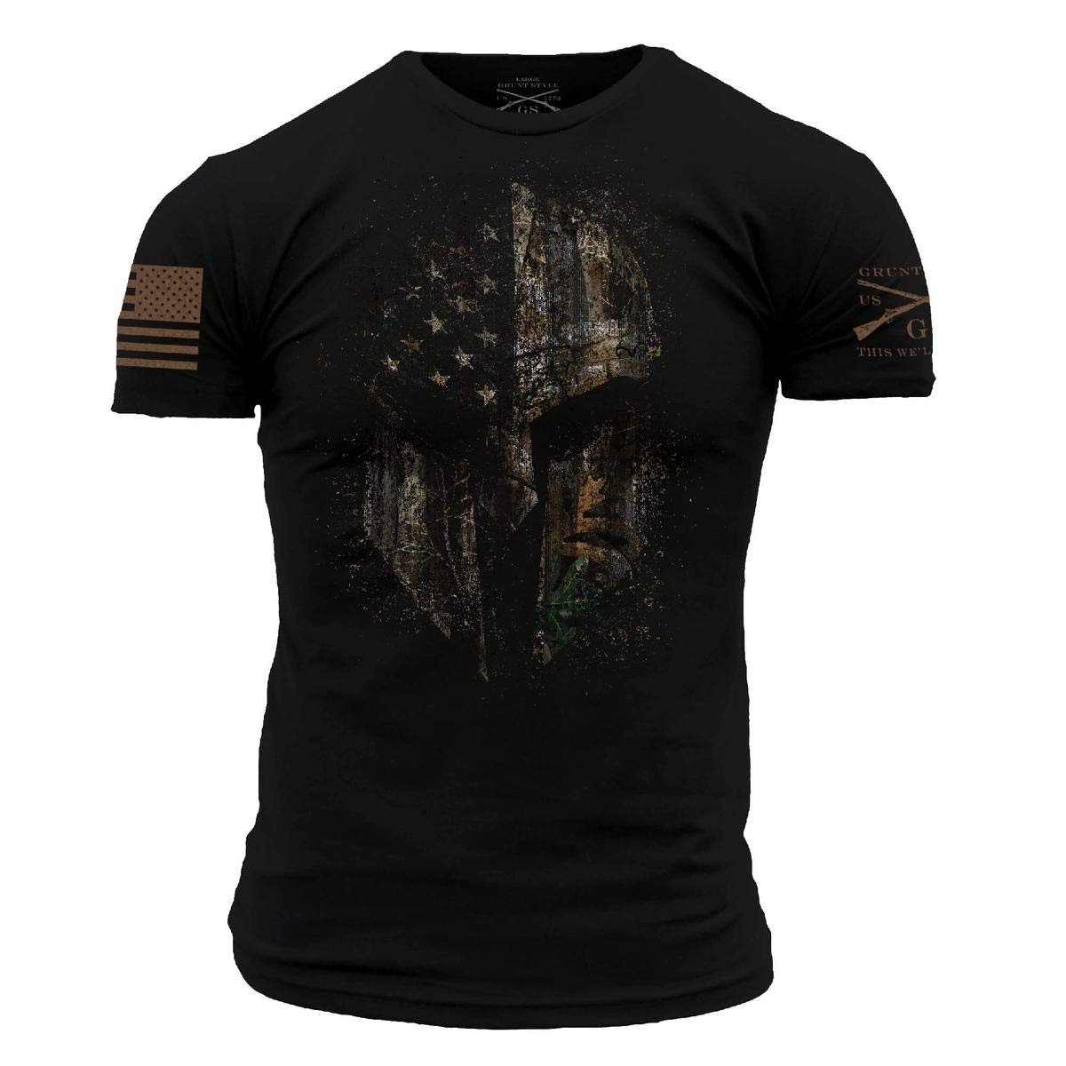 Grunt Style Realtree Edge- American Spartan 2.0 Men's T-Shirt