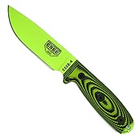 ESEE-4 1095 Carbon Steel, Black Sheath (Venom Green Blade, Neon Green/Black G10 3D Handle)