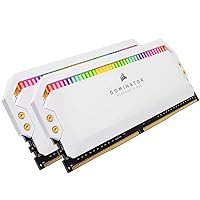 Corsair Dominator Platinum RGB 16GB (2x8GB) DDR4 3600 (PC4-28800) C18 1.35V Desktop Memory - White