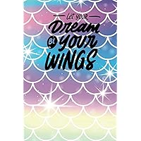 Let Your Dream Be Your Wings: Quaderno puntinato in formato piccolo A5 (Italian Edition)