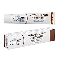 Vitamins A & D Ointment, Ointment with Vitamin A and Vitamin D Skin Protectant, for Diaper Rash and Discomfort, White, 1 oz. Tube