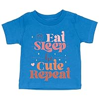 Eat Sleep Cute Repeat Baby T-Shirt - Gifts for Kids