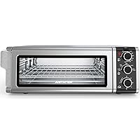 Pro Air Fryer Toaster Oven, 1800W Large Convection Oven Countertop, 8-in-1 Functionality, Wide Temperature Range, 60-Minute Timer/Auto-Off, with Sheet pan, Air Fry Basket, Recipes, Wire Rack & Crumb Tray, Silver