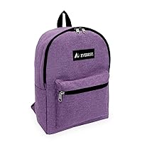 Everest Unisex-Adult's Basic Denim Backpack, Lilac, One Size