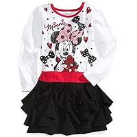 Minnie Mouse Kids Girls Party RED White Black Glitter Sparkle Tutu Dress 4T