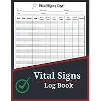 Vital Signs Log Book: Vital Signs Notepad To Record Allergy, Medications, Record Weight, Temperature, Blood Oxygen, Blood Sugar, Blood Pressure, Heart ... ( Record Book by ProData Publishing)