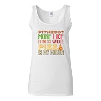 Junior Fitness? More Like Fitness Whole Pizza Funny Sleeveless DT Tank Tops
