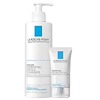La Roche-Posay Toleraine Skin Care Set | Double Repair Face Moisturizer 40ml & Hydrating Gentle Cleanser 400ml | Oil Free Moisturizer & Face Wash | Formulated with Niacinamide