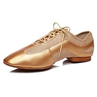 Men's Jazz Latin Ballroom Practice Perfermence Dance Shoes Tango Salsa Lace-up Breathable Mesh Synthetic Sport Practics Dance Shoes