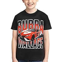 Bubba Wallace 23 Classic Printing Athletic Crewneck T-Shirt Shirt Short Sleeve Tee Shirts for Teen Girl & Boy