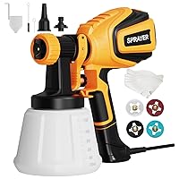 Paint Sprayer, 700W HVLP Spray Gun with Cleaning & Blowing Joints, 4 Nozzles and 3 Patterns, Easy to Clean, for Furniture, Cabinets, Fence, Walls, Door, Garden Chairs etc. VF803