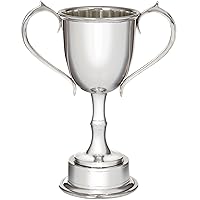 I LUV LTD 300mm Pewter Champions Sports Trophy on Integral Plinth Bright Polished Finish Sports Accessories Perfect for Engraving