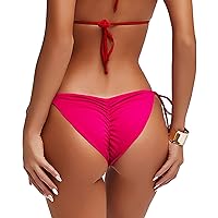 KIWI RATA Womens Swimwear Sexy Tie Side Sweet Heart Brazilian Bikini Bottom Hipster Swimsuit Beachwear Swimwear