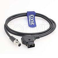 Eonvic D-Tap Male to Mini XLR 4pin Cable for TVlogic Monitor ARRI RED Camera (Straight Tinny 4pin XLR)