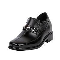 Men Shoes Increase Height Ultra Light Comfy Wide Feet Loafer Square, 3