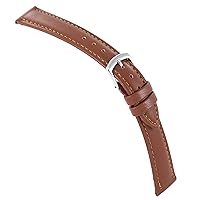 Hadley Roma Men's Tan Brown Vegan Microfiber Replacement Watch Band Strap Stitched & Padded MS750-16mm, 18mm, 20mm, 22mm,