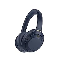 Sony WH-1000XM4 Wireless Premium Noise Canceling Overhead Headphones with Mic for Phone-Call and Alexa Voice Control, Midnight Blue WH1000XM4