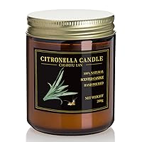CHLOEFU LAN Citronella Candles Outdoor & Indoor 100% Soy Wax Jar Candles 45 Hours Burning Decorative Candles for Garden Camping Patio, Christmas Housewarming Gift, Highly Scented, 7.1 Oz