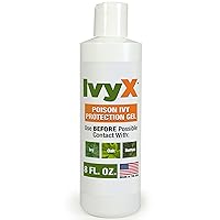 Ivy X Pre-Contact Poison Ivy Protection Gel (8 oz. Bottle) - Blocks Poison Ivy, Poison Oak, & Poison Sumac Oils From Causing Itchy Rashes