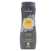 Super leaves 2-in-1 Sport Shampoo & Body Wash for Men (Pack of 2) With Ginseng Extract, Grapeseed Oil, Moringa Seed Extract, 16 fl. oz. each