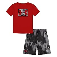 Under Armour boys Short Sleeve Tee and Short Set, Lightweight and Breathable