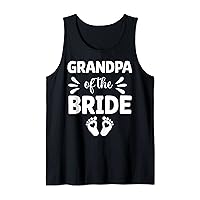 Grandpa of the Bride Wedding Grandfather Funny Tees For Men Tank Top
