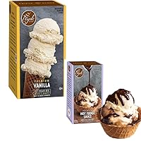 The Perfect Pairing: Vanilla Ice Cream Mix and Hot Fudge Kit! All of the ingredients needed for an ice cream party. Delicious, Easy to Make, Great Gift.