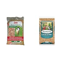 Lyric Peanut Pieces Wild Bird Seed, No Waste Bird Food, 15 lb. Bag and Morning Song Clean & Free Shell Free Wild Bird Food, Premium No Mess Bird Seed for Outside Feeders, 10-Pound Bag