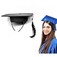2024 Newest Adjustable Secures Headband Insert, Upgrade Inside Graduation Cap Don't Change Hair, Secure Hairstyle Unisex (1PC-Black)
