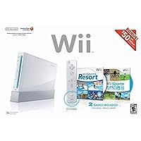 Nintendo Wii Bundle with Wii Sports & Wii Sports Resort - White (Renewed)