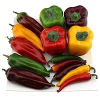 Fake Mixed Pepper Collection Artificial Chili Vegetables Home Party Shop Christmas Decoration
