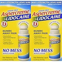 Aspercreme with 4% Lidocaine 2.5 oz. No Mess Applicator (Pack of 2)