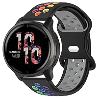 22mm Bands Compatible with Samsung Galaxy Watch 46mm/Gear S3 Frontier Classic Bands, Soft Silicone Breathable Sport Strap Wristband Replacement for Garmin Forerunner 745/935/945/Fenix 5/6/7 Smartwatch Men Women
