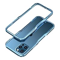 HENGHUI Aluminum Bumpers Compatible with iPhone 12 Pro Max 6.7-INCH Bumper Case Metal Frame Bumper Cover Shock Absorbent Slim Cool Design (iPhone12ProMax, Blue)