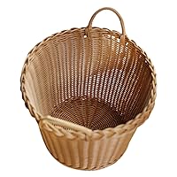 BESTOYARD Imitation Rattan Laundry Basket Laundry Basket with Handle Rattan Garbage Bin Wicker Planter Basket Rattan Woven Basket Rattan Planter Plastic Rattan Dirty Laundry Basket To Weave