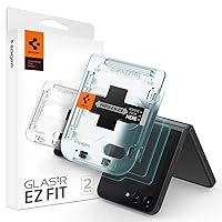 Spigen Tempered Glass Screen Protector [GlasTR EZ FIT] Designed for Galaxy Z Flip 5 [2 Pack]